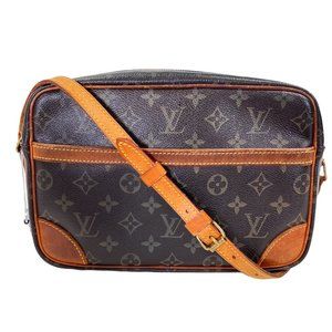 Authentic Louis Vuitton Crossbody Bag Trocadero 27 Monogram Used LV Handbag Vint